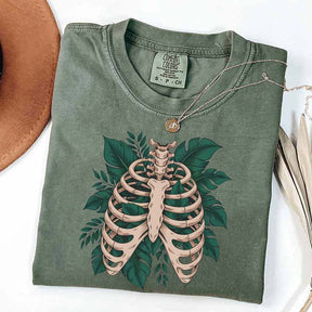 Skeleton Green Plant T-Shirt