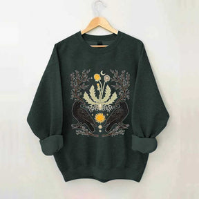 Ostara Raven Pagan Spring Equinox Sweatshirt