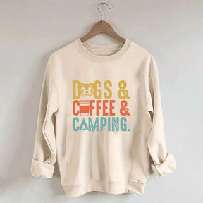 Dogs Coffee Camping Naturel Lover Sweatshirt