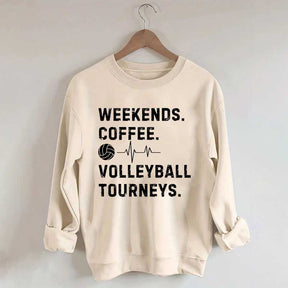 Weekends Coffee Volleyball Players Sweatshirt