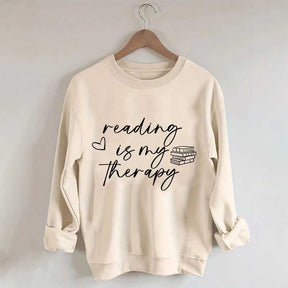 Cute Reading Is My Therapy Sweatshirt