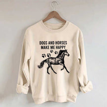 Dogs And Horses Make Me Happy Sweatshirt