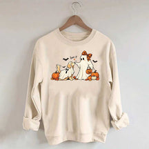 Pumpkin Ghost Dog Halloween Sweatshirt