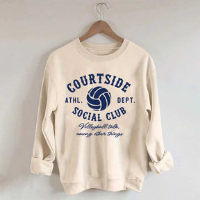 Courtside Social Club Funny Volleyball Mom Sweatshirt
