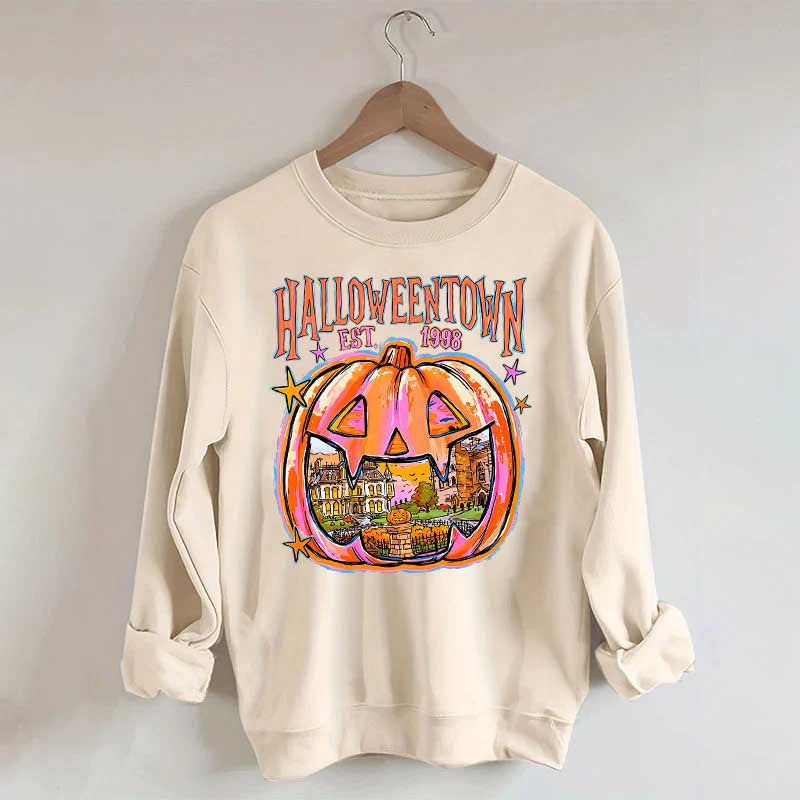 Comfort Colors Halloween Town Pumpkin Sweatshirt