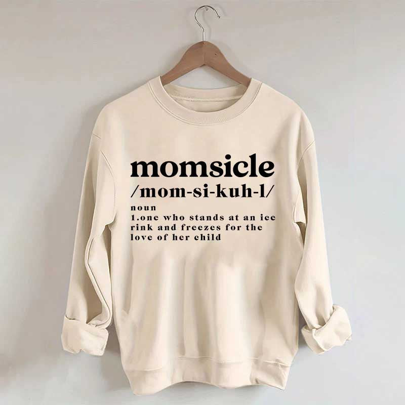 Momsicle Definition Ice Hockey Sweatshirt