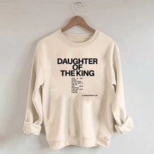 Daughter of the King Faith Bible Verse Sweatshirt