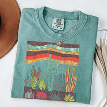 Retro Desert Cactus Southwest Boho Plant T-Shirt