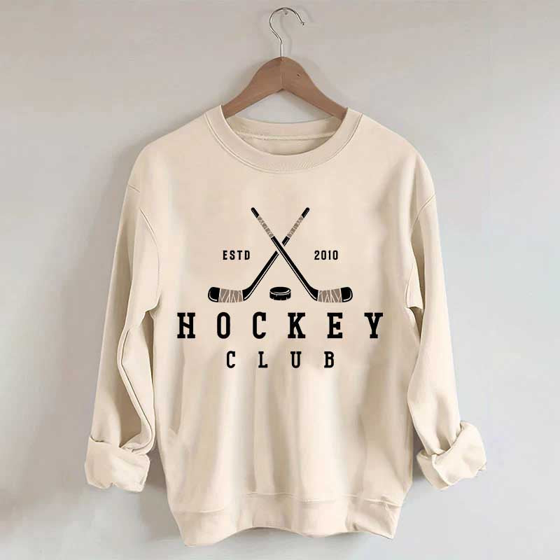 Personalized Year Vintage Ice Hockey Club Sweatshirt