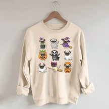 Pug Halloween Spooky Dogs Lover Sweatshirt