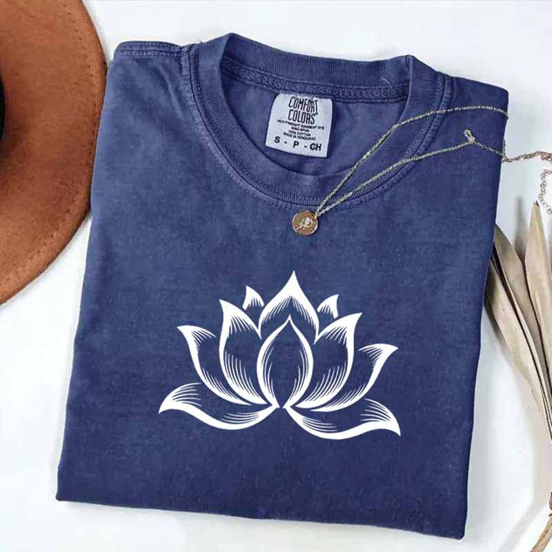 Minimalist Lotus Flower T-Shirt