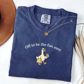 Off To Be The Fun Aunt Goose Pregnancy T-Shirt