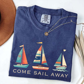 Colorful Sailboat Nautical Beach T-Shirt