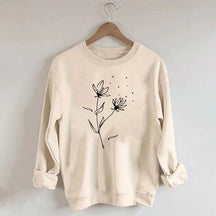 Retro Windy Flower Sweatshirt