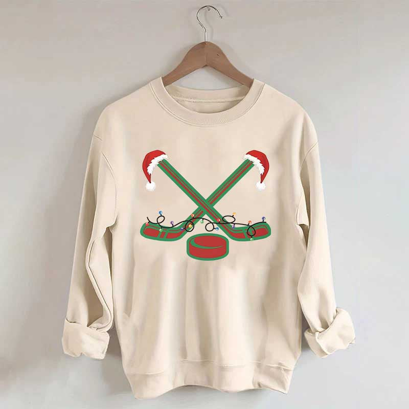 Christmas Ice Hockey Xmas Sport Sweatshirt