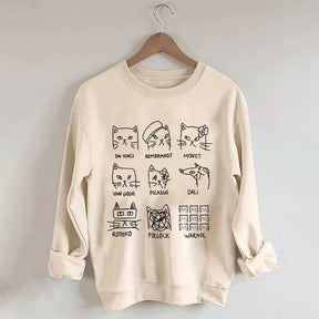 Artistic Cats Inspired by Famous Painters Sweatshirt