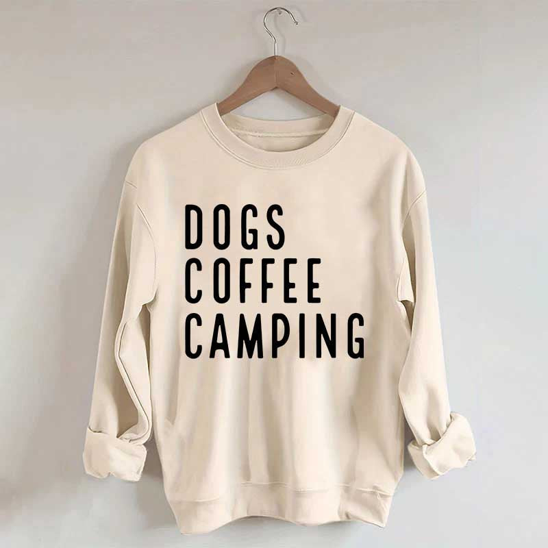 Dogs Coffee Camping Trending Sweatshirt