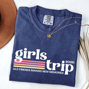 Custom Girls Trip Matching Friends Vacation T-Shirt