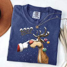Boop Reindeer Comfort Colors Christmas T-Shirt