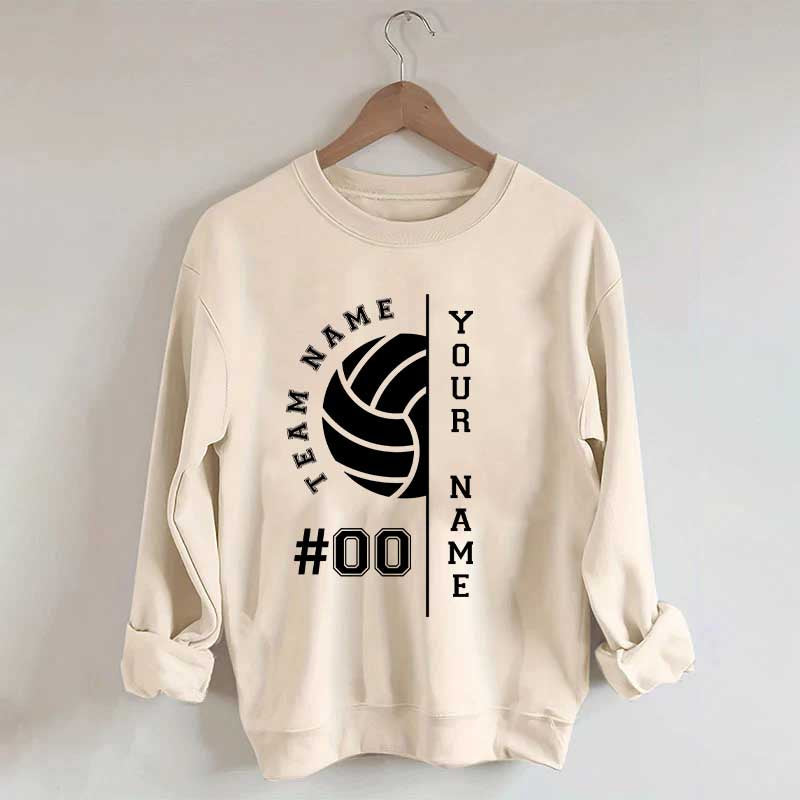 Custom Name Number Volleyball Sweatshirt