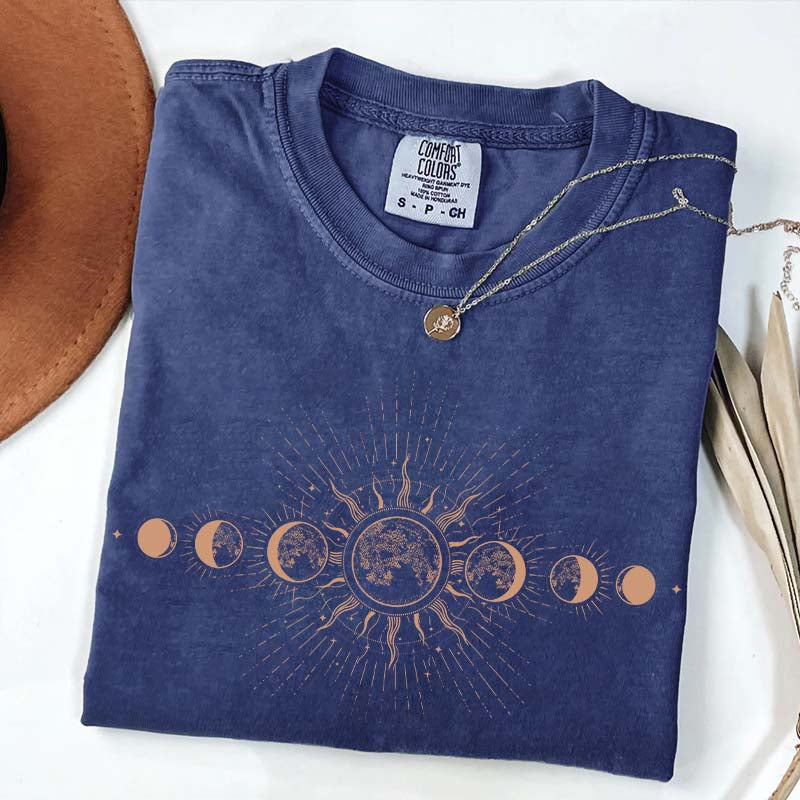 Celestial Comfort Colors Moon T-Shirt