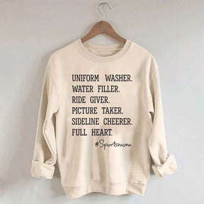 Uniform Washer Water Filler Sport Mom Sweatshirt