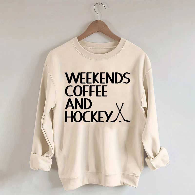 Weekends Coffee And Hockey Lovers Sweatshirt