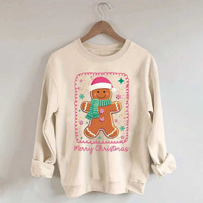 Preppy Gingerbread Merry Christmas Sweatshirt