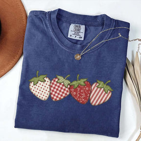 Vintage Strawberry Printed T-Shirt