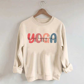 Retro Yoga Is My Happy Hour Sweatshirt