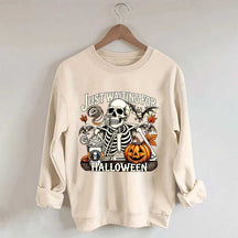 Just Waiting for Halloween Retro Halloween Sweatshirt