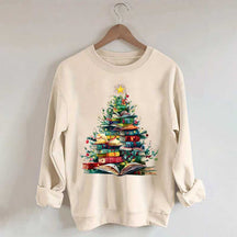 Christmas Book Tree Xmas Lover Sweatshirt