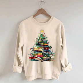 Christmas Book Tree Xmas Lover Sweatshirt