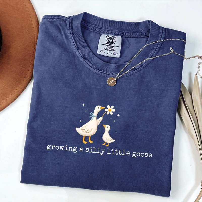 Growing A Silly Little Goose Pregnancy Announcement T-shirt