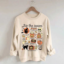 Vintage Women's Pumpkin Witch Graphic Sweatshirt