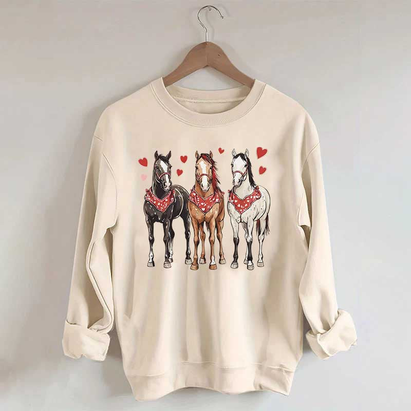 Valentines Horse Sweatshirt