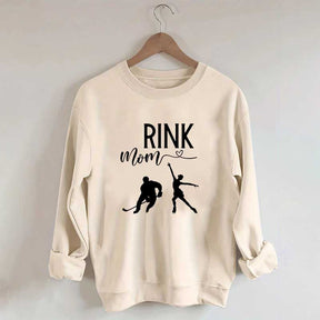 Rink Mom Hockey And Figure Skating Mom Sweatshirt