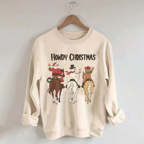 Howdy Christmas Western Cowgirl Rodeo Sweatshirt