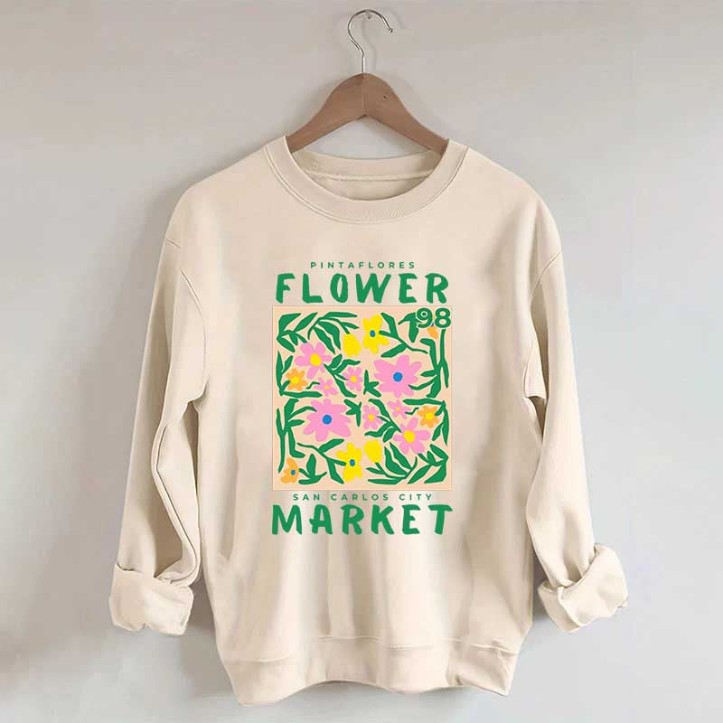 Boho  Pintaflores Floral Sweatshirt