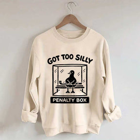 Hockey Got Too Silly Penalty Box Goose Cute Sweatshirt