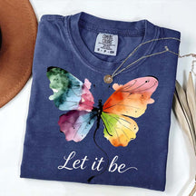 Let It Be Rainbow Butterfly Women T-Shirt