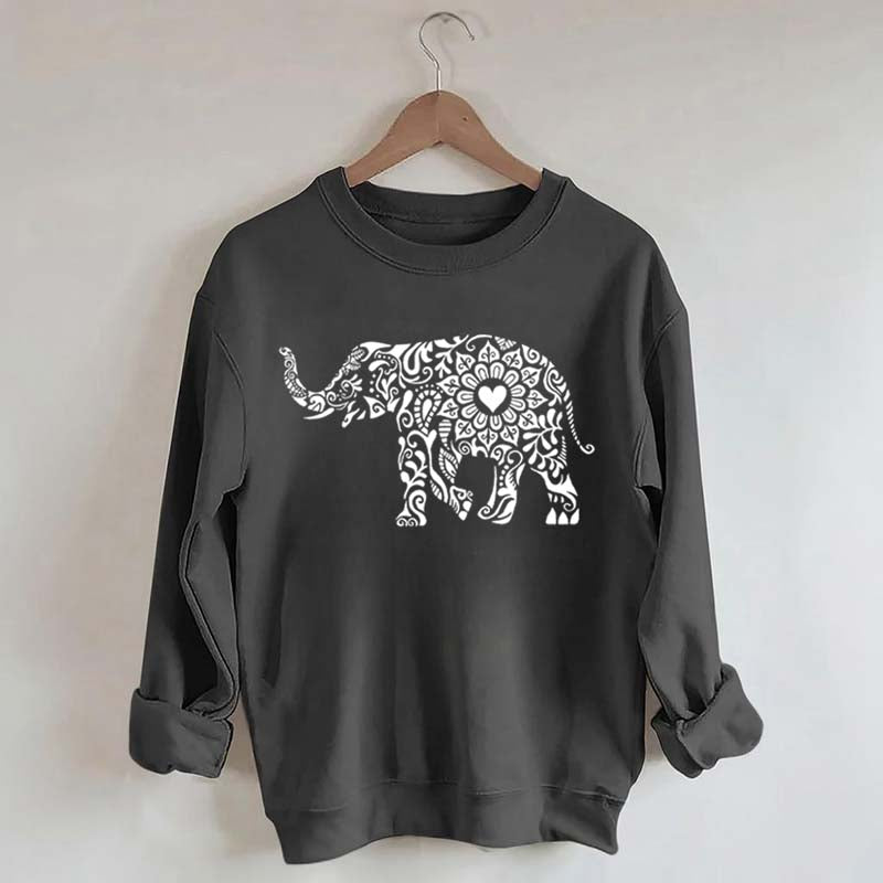 Elephant Floral Sweatshirt