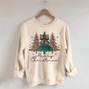 Merry and Bright Trees Chic Winter Sweatshirt