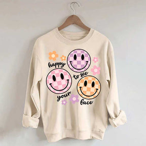 Comfort Colors Happy To See Your Face Sweatshirt