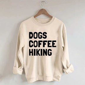 Dogs Coffee Hiking Sweatshirt