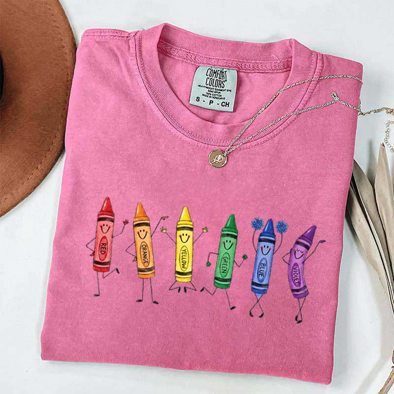 Funny Teacher Life Happy Doodle Back To School T-Shirt