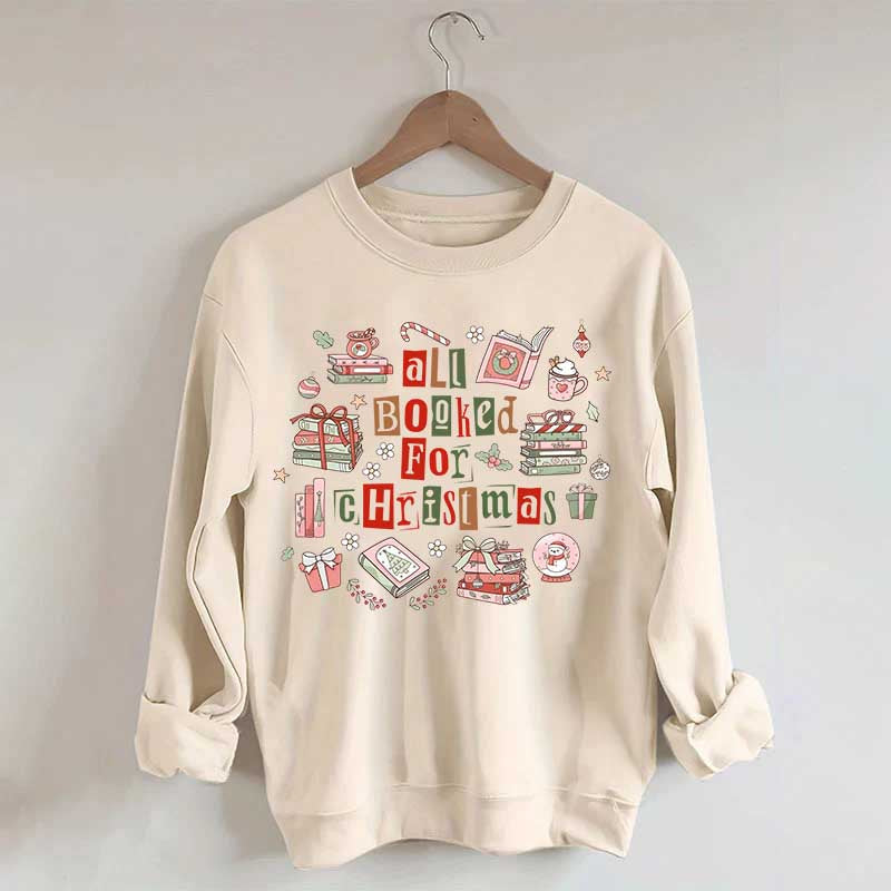 All Booked For Christmas Library Sweatshirt