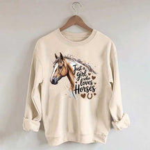 Just A Girl Who Loves Horses Farmer Sweatshirt