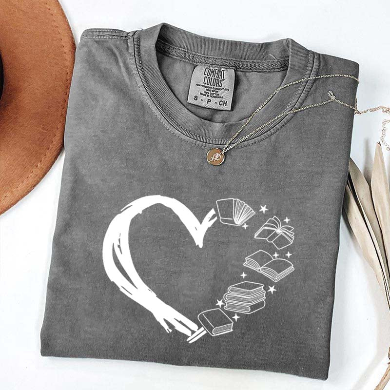 Heart of Books Lover T-Shirt