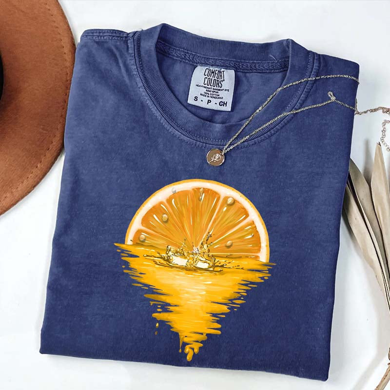 Orange Sunset Fruit Lover T-Shirt